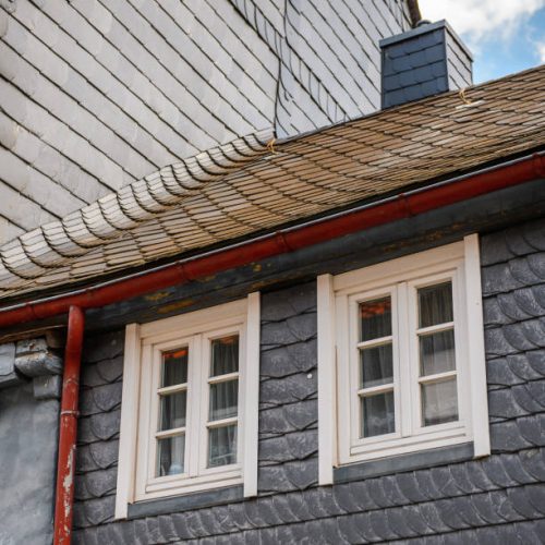 Half-timbered House in the Old town of Gorlar, Lower Saxony, Germany. Old town of Goslar is a UNESCO World Heritage